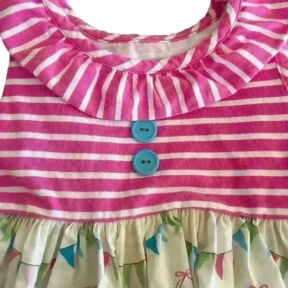 Eleanor Rose Celebration Dress Size 18 Months Knit Pockets Colorful Fun Ruffle - Picture 3 of 6